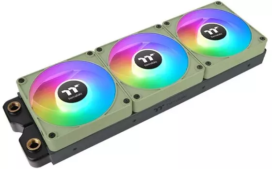 Вентилятор для корпуса Thermaltake CT120 EX Matcha CL-F198-PL12MG-A 120x120x25mm, зеленый, реверсивный, 500-2000rpm, 68CFM, 31.2dBa, ARGB, 4-pin, (3-p