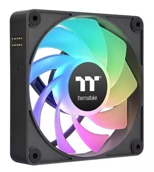 Вентилятор для корпуса Thermaltake CT140 EX CL-F193-PL14SW-A 140x140x25mm, черный, реверсивный, 500-1800rpm, 94.95CFM, 32.8dBa, ARGB, 4-pin PWM, (3-pa