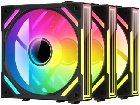 Вентилятор для корпуса Xastra FS120B ARGB FS120-3BA-SXX-GL 120mm, 800-2000rpm, 66CFM, 29.6dBa, BOX (3-pack)