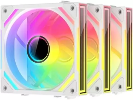 Вентилятор для корпуса Xastra FS120W ARGB FS120-3WA-SXX-GL 120mm, 800-2000rpm, 66CFM, 29.6dBa, BOX (3-pack)