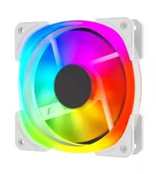 Вентилятор Powercase CM21-12W ARGB White 120x120x25мм (PWM, 4pin +ARGB Sync, 800-1500±10% об/мин) Bulk