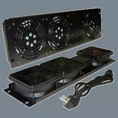 Вентиляторный блок TWT TWT-CB-FANV2-RACK 2-х вентиляторов 19" вертикальный, без термостата, 3U