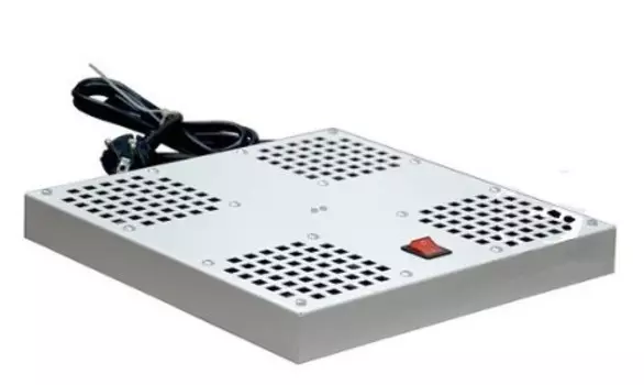 Вентиляторный модуль MDX MDX-FANe4/6-8-10 потолочный 4 элемента для напольных шкафов Econom глубиной 600, 800 и 1000 мм, серый