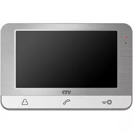 Видеодомофон CTV CTV-M1703 (серебро) с сенсорными клавишами управления в корпусе с soft-touch покрытием, графическое меню