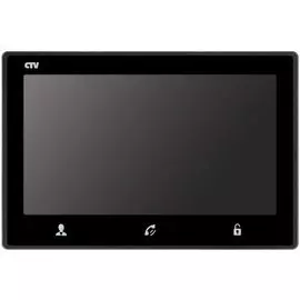 Видеодомофон CTV CTV-M2703 (черный) в корпусе с метал. рамкой, панель из стекла с сенсорным управлением "Easy buttons"