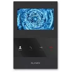 Видеодомофон Slinex SQ-04M Black цветной, настенный, 4.3" TFT LCD 16:9 (480х272), подключение 2-х вызывных панелей и 2-х видеокамер, запись фото или в
