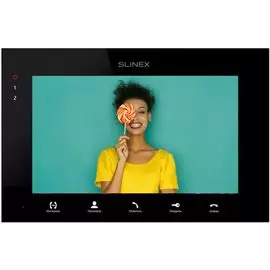 Видеодомофон Slinex SQ-07MTHD Black цветной, настенный, 7" сенсорный TFT LCD дисплей 16:9, разрешение экрана 1024х600