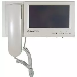 Видеодомофон Tantos LOKI XL цветной TFT LCD 7", touch screen дисплей + механические кнопки, с трубкой, 3 вх. для вызывных панелей, 1 вход видеокамеры,