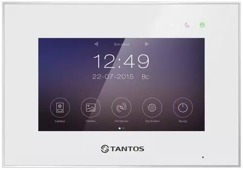 Видеодомофон Tantos Marilyn HD Wi-Fi IPS (white) VZ 7 дюймов с емкостным сенсорным экраном с поддержкой форматов AHD/TVI/CVI 1080p/720p, CVBS (PAL)