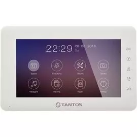 Видеодомофон Tantos Mia HD 7 дюймов с сенсорными кнопками, CVBS и 720p/1080p(AHD/CVI/TVI), 800х480, hands free, подключение 2-х вызывных панелей, 2-х