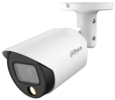 Видеокамера Dahua DH-HAC-HFW1239TP-A-LED-0280B-S2 уличная цилиндрическая Full-color Starlight 2Mп; 1/2.8” CMOS; объектив 2.8мм