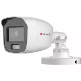 Видеокамера HiWatch DS-T200L 2Мп уличная цилиндрическая HD-TVI с LED-подсветкой до 20м и технологией ColorVu 1/3" CMOS матрица, объектив 3.6мм