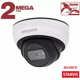 Видеокамера IP Beward SV2005DBS (2.8) 2 Мп, 1/2.8'' КМОП Sony Starvis, 0.002 лк (день)/0.001лк (ночь), 2xWDR до 140 дБ, 3 потока H.265/Н.264 HP/MP/BP,