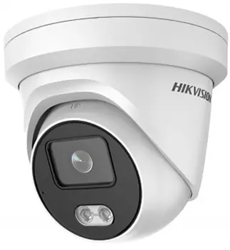 Видеокамера IP HIKVISION DS-2CD2327G2-LU(2.8mm)(C)(O-STD) 2Мп уличная купольная с LED-подсветкой до 30м и технологией AcuSense