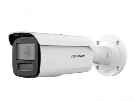 Видеокамера IP HIKVISION DS-2CD2T47G2H-LI(4mm) 4Мп уличная цилиндрическая c Smart гибридной EXIR/LED подсветкой до 60м и технологией AcuSense