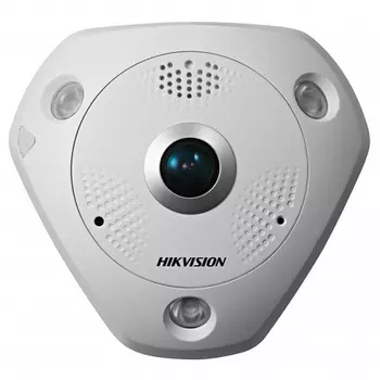 Видеокамера IP HIKVISION DS-2CD63C2F-IVS (1.98mm) 12Мп fisheye, фиксированный объектив 1.98мм F2.4;