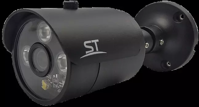 Видеокамера IP Space Technology ST-181 M IP HOME АУДИО ЧЕРНАЯ (3,6mm) 3MP (2304*1296), уличная цилиндрическая с ИК подсветкой до 40 м, 3 SMD IR LED, 1