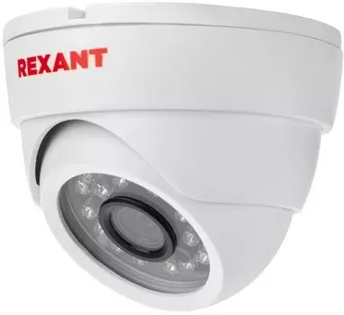 Видеокамера Rexant 45-0138 купольная AHD 2.0 Мп Full HD 1920x1080 (1080P), объектив 2.8 мм, Ик до 30