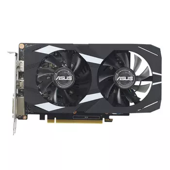 Видеокарта PCI-E 4.0 ASUS Dual GeForce GTX 1650 OC Edition 4GB GDDR6 EVO 128bit, 14nm, 1785/12000MHz, DVI-D, HDMI, DP, ret