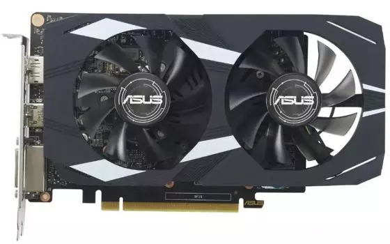 Видеокарта PCI-E ASUS GeForce GTX 1650 Dual EVO (DUAL-GTX1650-4GD6-P-EVO) 90YV0EZE-M0NA00 4GB GDDR6 128bit 1590/12000MHz HDMI/DP/VGA
