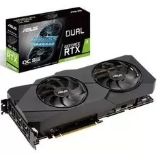 Видеокарта PCI-E ASUS GeForce RTX 2070 SUPER DUAL-RTX2070S-O8G-EVO 8GB GDDR6 256bit 12nm 1635/14000MHz HDMI/3*DP