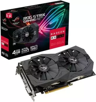 Видеокарта PCI-E ASUS Radeon RX 560 ROG STRIX GAMING (ROG-STRIX-RX560-4G-V2-GAMING) 4GB GDDR5 128bit 14nm 1199/6000MHz DVI-D/HDMI