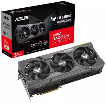 Видеокарта PCI-E ASUS Radeon RX 7900 XTX TUF GAMING OC (TUF-RX7900XTX-O24G-GAMING) 24GB GDDR6 384bit 5nm 1895/20000MHz HDMI/3*DP