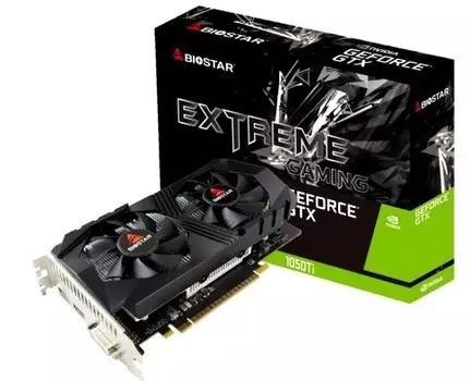 Видеокарта PCI-E Biostar GeForce GTX 1050 Ti (VN1055TF41) 4GB GDDR5 128bit 14nm 1291/7008MHz DVI HDMI DP