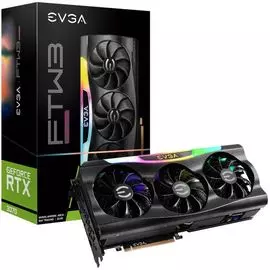 Видеокарта PCI-E EVGA GeForce RTX 3070 FTW3 ULTRA GAMING (08G-P5-3767-KR) 8GB GDDR6 256bit 8nm 1550/14000MHz HDMI/3*DP RTL