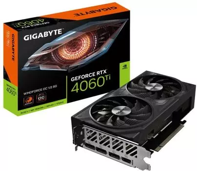 Видеокарта PCI-E GIGABYTE GeForce RTX 4060Ti WINDFORCE OC V2 (GV-N406TWF2OCV2-8GD) 8GB GDDR6 128bit