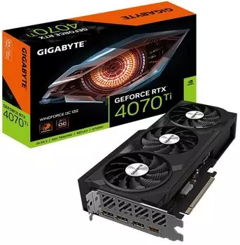 Видеокарта PCI-E GIGABYTE GeForce RTX 4070 Ti WINDFORCE OC (GV-N407TWF3OC-12GD) 12GB GDDR6X 192bit 5nm 2310/21000MHz HDMI/3*DP