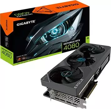 Видеокарта PCI-E GIGABYTE GeForce RTX 4080 EAGLE (GV-N4080EAGLE-16GD) 16GB GDDR6X 256bit 4nm 2205/22400MHz HDMI/3*DP