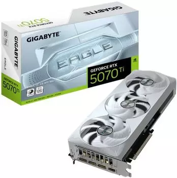 Видеокарта PCI-E GIGABYTE GeForce RTX 5070 TI EAGLE OC ICE (GV-N507TEAGLEOC ICE-16GD) 16GB GDDR7 256bit 2542/28000MHz 3*DP HDIM