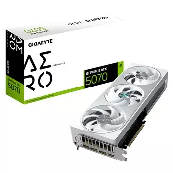 Видеокарта PCI-E GIGABYTE GeForce RTX 5070 AERO OC (GV-N5070AERO OC-12GD) 12GB GDDR7 192bit 4nm 2625/28000MHz HDMI 3*DP
