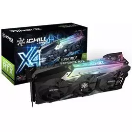 Видеокарта PCI-E Inno3D GeForce RTX 3080 ICHILL X4 (C30804-106XX-1810VA36) 10GB GDDR6X 320bit 8nm 1440/19000MHz HDMI/3*DP