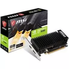 Видеокарта PCI-E MSI GeForce GT 1030 (GT 1030 2GHD4 LP OC) 2GB GDDR4 64bit 14nm 1189/1430MHz (HDCP)/HDMI/DisplayPort RTL