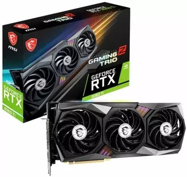 Видеокарта PCI-E MSI GeForce RTX 3060 Ti Gaming X Trio (RTX 3060 Ti GAMING X TRIO 8GD6X) 8GB GDDR6X 256bit 8nm 1680/14000MHz 3*DP/HDMI