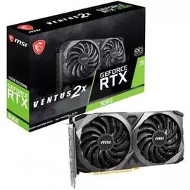 Видеокарта PCI-E MSI GeForce RTX 3060 VENTUS 2X OC (RTX 3060 VENTUS 2X 12G OC) 12GB GDDR6 192bit 8nm 1320/15000MHz HDMI/3*DP RTL