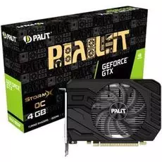 Видеокарта PCI-E Palit GeForce GTX 1650 Super StormX OC 4GB GDDR6 128bit 12nm 1530/12000MHz DVI/HDMI/DP/HDCP Ret