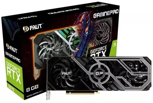 Видеокарта PCI-E Palit GeForce RTX 3070 Phoenix (NE63070019P2-1041X) 8GB GDDR6 256bit 8nm 1500/14000MHz 3*DP/HDMI OEM