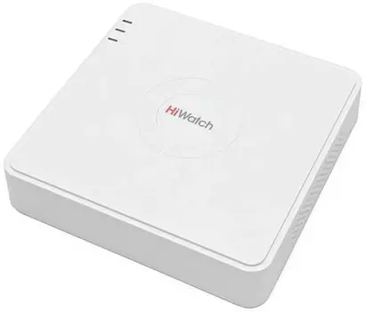 Видеорегистратор HiWatch DS-H104G (УЦЕНЕННЫЙ) 4-х канальный гибридный HD-TVI для аналоговых, HD-TVI и AHD камер + 1 IP-камера.