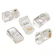 Вилка Cablexpert LC-8P8C-001 (3-fork) RJ-45 (8P8C) кат.5e, 6 микрон для одножильного кабеля (100 шт.)
