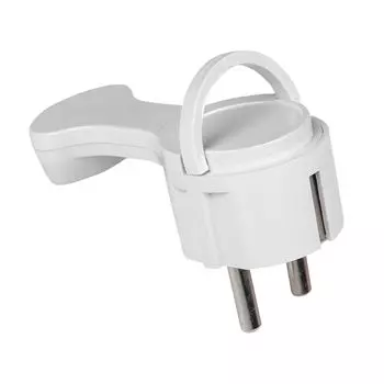 Вилка EKF AVYF16-10-r угловая плоская с/з белая Stealth PRO 16А 250В