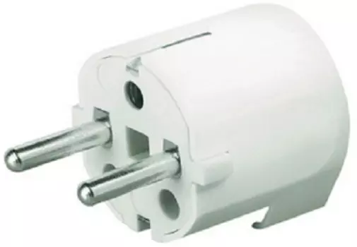 Вилка кабельная DKC DIS13083N бытовая с центральным вводом кабеля. Чёрная. IP20 16А 2P+E 230В, "Quadro"