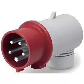 Вилка кабельная DKC DIS2213237 угловая IP44 32A 3P+E+N 400В, "Quadro"