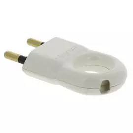 Вилка Legrand 050162 Элиум - 2К, 6 А, с кольцом, пластик, белая