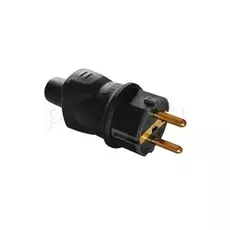 Вилка Legrand 050196 Элиум IP 44 черная резина 2К+З