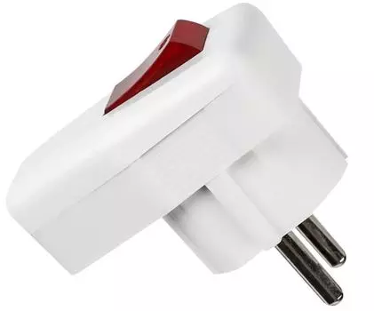 Вилка SmartBuy SBE-16-P12-w угловая с/з с выключателем белая 16А 250В (1/20/240)