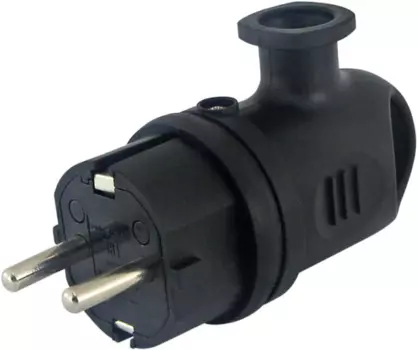 Вилка TDM SQ0612-0004 угловая с ушком каучук 2Р+РЕ 16А 250В IP44