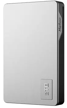 Внешний жесткий диск 2.5'' Netac K338 2Tb, micro USB 3.0, корпус пластик/алюминий, серебристый/серый
